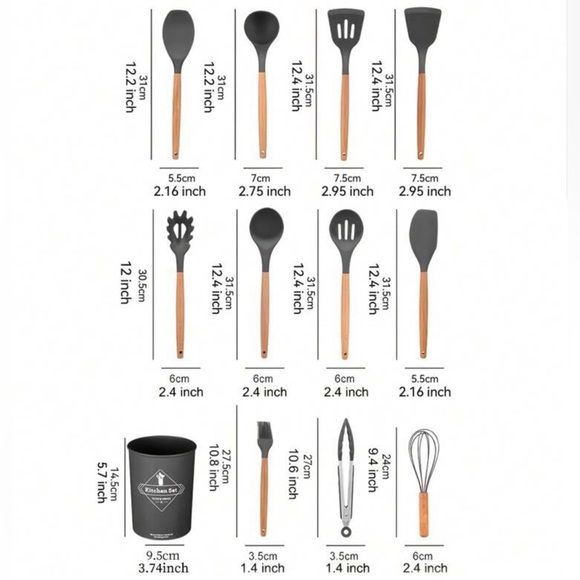 Kitchen utensils 12 pc total - Picture 2 of 2